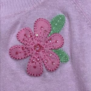 Pink flower embellished cardigan …